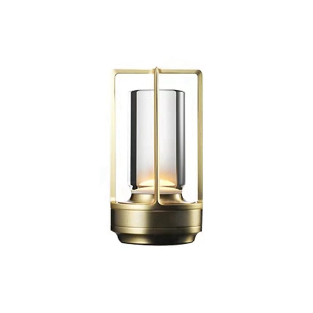 Hopbucan 2600MAh Rechargeable Led Table Lamp Modern Touch Adjustment Table Lamp Decoration Light for Bedroom Restaurant Gold