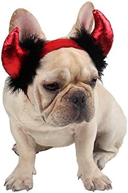 Omem ペットクリスマスハロウィン帽子 小悪魔ヘアアクセサリー 猫のかぶりも 猫犬の Omem ペットクリスマスハロウィン帽子 小悪魔ヘアアクセサリー 猫のかぶりも 猫犬の