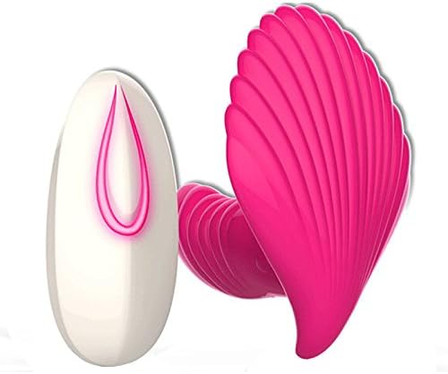 NewMaxer 20 Modes Double Vibrating Wireless Shell Dong Female Wearable Penis Wireless Remote Control Butterfly Vibrator (Pink)