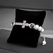 Exweup Baseball Cross 8mm Lava Beads Adjustable Bracelet Long Distance Couples Bracelet for Man
