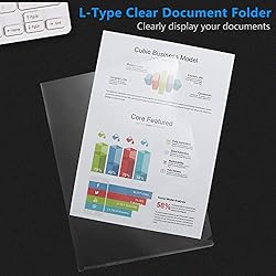 100 Pcs Clear Document Folder Project Pocket for US