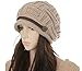 Ibeauty(TM) Masione Slouch Beanies Button Hats Knitted Crochet Baggy Beret Cap Hat for Women Winter Ski Party (Beige)