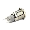 GBSELL-12V-16mm-LED-Power-Push-Button-Switch-Silver-Aluminum-Metal-Latching-Type