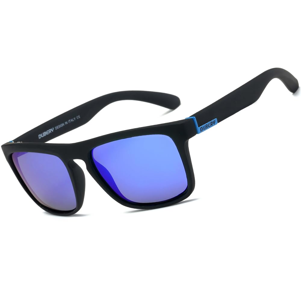 HGDGears Mens Sunglasses Polarized With UV400 Protection Driving Travel Sun Glasses for Outdoor (A01pack-dark Blue Lens/Black Temple)