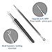 10pcs Pimple Popper Blackhead Remover Tool +Ear Wax Removal +Cuticle Pusher Stainless Steel Comedone Zit Blemish Acne Kit with Brush & Leather Bag