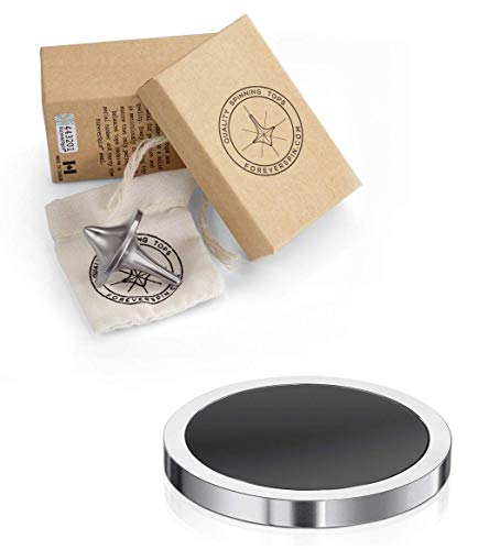 ForeverSpin Stainless Steel Top and Spinning Base Pack - World Famous Spinning Tops - Thumbnail 4