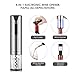 REDMOND Electric Wine Opener, 4-in-1 Rechargeable Automatic Corkscrew Wine Bottle Opener Set with Foil Cutter, Vacuum Stopper and Wine Aerator Pourer & USB Charging Cable, Stainless Steel, WO005
