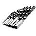 8pcs Brad-Point Drill Bits Kit, Dia 3mm-10mm, Woodworking Drilling Tool (Black)