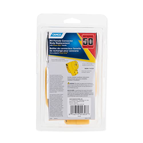 Camco 55353 50 AMP Female Replacement Receptacle , YELLOW Pricepulse