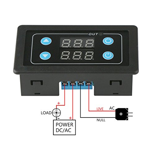 Relay Timer, DROK Digital LED Display Relay Switch Panel AC 85265V 220V Timing Delay Cycle ON