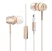 ELE Earbuds Earphone, Wired In-Ear Noise-isolating Stereo Headphones with Universal Mic (Gold)