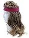 Mullet Wig 80s Vintage Rocker Long Blonde Brown Party Tennis Costume Pink Headband Included … (Brown)
