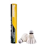 Senston Great Stability of White Goose Feather Shuttlecocks for Professional Badminton Shuttlecock Training Match (12PCS)