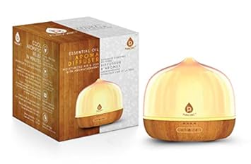 Amazon Com Pursonic 500ml Aromatherapy Essential Oil Diffuser Moisturizes Air Skin Wood Grain With Timer Adjustable Mist 8 Color Changing Led Lights Waterless Auto Shut Off Beauty