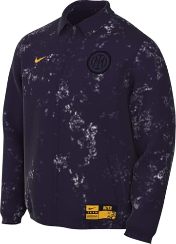 NIKE Inter Milan Chaqueta Inter Milan Club Third Fútbol Harrington Chaqueta para Hombre, Blackened Blue/University Gold, FQ3261-498, L
