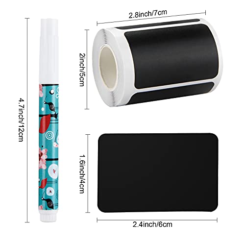 Chalkboard Labels, Waterproof Blackboard Reusable Sticker Label with 1