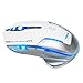 E-3LUE EMS601WHAA-NF Mazer II 2500 DPI Blue LED 2.4GHz Optical Portable Mobile Wireless Gaming Mouse Mice for Notebook, PC, Mac, Laptop, Computer, MacBook, White