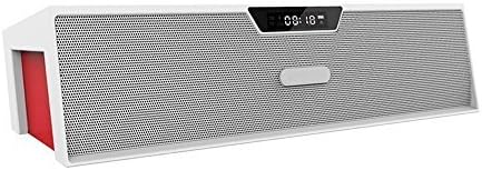 Bluetooth Speaker, Efsound Portable LED Display Alarm Clock Stereo Wireless Speaker | Built-in Mic | Micro SD Card &amp; USB Input | FM Radio Function | 3.5 mm Audio Jack - White