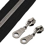YaHoGa #5 Gunmetal Metallic Nylon Coil Zippers by