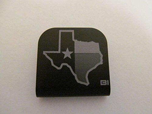 Texas Shaped Flag Laser Etched Hat Clip Black