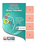 Ginkgo Biloba Brain Patches (30 Days Supply) - Contains (Ginkgo Biloba + Acetyle-l-carnitine + Bacopa Monnieri + Magnesium + Green Tea) - A Convenient Way to Boost Brain Functions, Focus, and Memory.