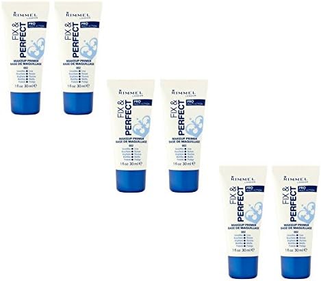 Rimmel Fix And Perfect Pro Primer, Foundation Primer, 1 Fluid Ounce (6 pack)