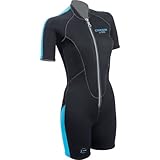 Women's Short Front Zip Wetsuit for Surfing, Snorkeling, Scuba Diving - Lido Short by Cressi: quality since 1946