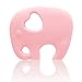 AILAMS Elephant Baby Teether Ring,Food Grade Silicone BPA Free FDA Approved,Toddlers Teething Toy (Pink)
