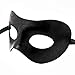 Classic - Men's Black Masquerade Mask - Faux Leather - Venetian - Mens - Unisex - Fancy Goods