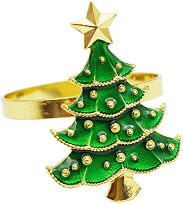1pcs 6pcs クリスマスツリーナプキンリング ナプキンホルダーバックル クリスマス 誕生日パーティー ナプキンボタン メーカー公式ショップ 毎日のテーブルデコレーション