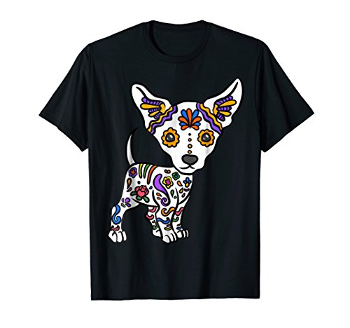 Cute sugar skull chihuahua shirt