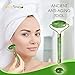 Anti-Aging Jade Roller For Face 100% Real Natural Jade Stone | Handmade Facial Roller For Double Chin | Healing Slimming Massager For Skin Rejuvenation and Slimming Double Rollers - GLOW'N BEAUTY