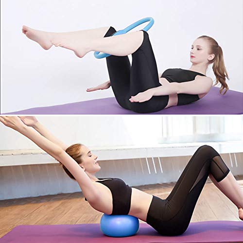 image for CleanDell 15'Pilates Ring Set,Yoga Fitness Circle,Resistance Loop Exer