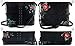 K&Bo Women's Cross Body Bag and Clutch, Black Studs with Floral Embroidery