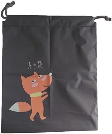 Belle Dura Folding Sport Backpack Drawstring Bag for Floding Wagon Home Travel Storage Use with Foxes Deep Purple