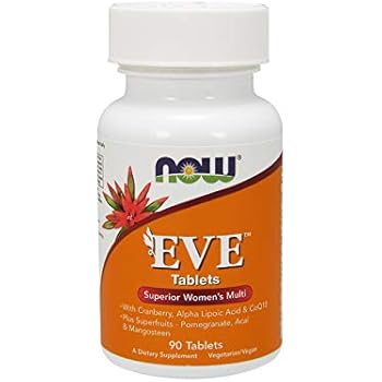 Now Supplements Eve Womens Multivitamin With Cranberry Alpha Lipoic Acid And Coq10 Plus Superfruits Pomegranate Acai Mangosteen 90 Tablets