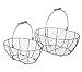 SLPR Metal Chicken Wire Basket Storage with Handle (Grey, Set of 2) | Farmhouse Decorative Storage Boxes for Shelves