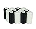 Simthread 6 White 6 Black 100% Cotton Sewing Thread 50s/3 for Quilting etc - 550 Yards Each