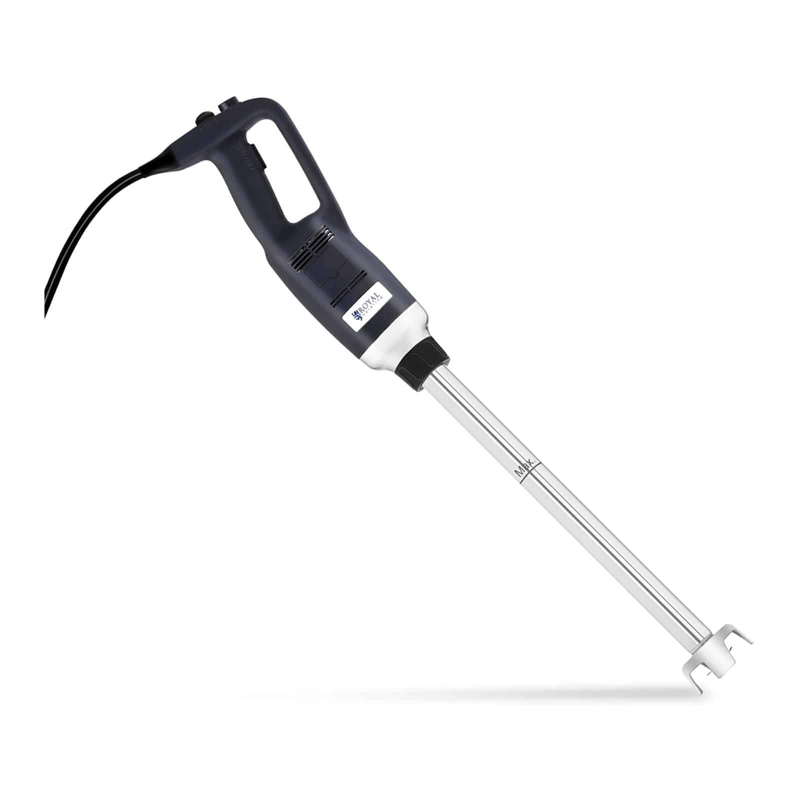 Royal Catering RCSM-500-500P Stabmixer Pürierstab Zauberstab (ergonomischer Griff, 500 W, 4000-18 000 U/min stufenlos, Spritzschutz, Mixstab 500 mm, Edelstahl) Schwarz