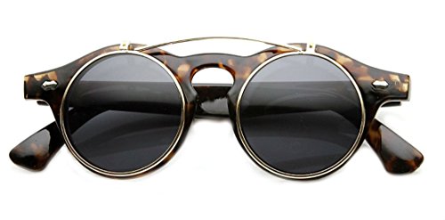 Webdeals - circle flip up glasses / retro steampunk sty…