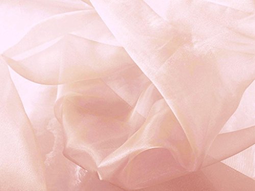 Pink Crystal Organza Fabric 100% Polyester Sparkle Sheen Lightweight Sheer 58" Wide  - 25 Yard Bulk Lot