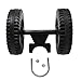 Sunnydaze Hammock Wheel Kit, Portable and Heavy Duty - Black