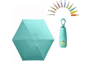 MILIYADEXIN Mini Sun Travel Umbrella Ring handle Coating Layer Fabric Compact Folding Purse Umbrella/Lightweight Small Portable Backpack/Rain Sun/Blocking/Anti UPF 50 UV Protection 99.9% Men Women Kid Umbrella
