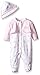 Little Me Baby Clothes & Outfits - Girls One Piece Hat & Footed Sleeper Pajamas - Preemie , Baby Bunnies