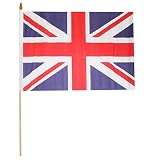 Henbrandt Union Jack Design Handheld Flag (One Size) (Blue/Red/White)