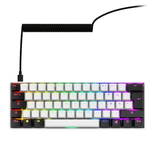Sharkoon Skiller SGK50 S4 Gen2, weiß, Gateron Yellow, 60% DE-Layout 2