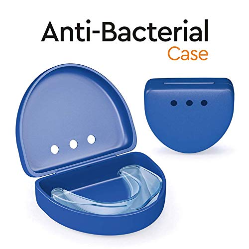 Professional Mouth Guard For Grinding Teeth, Thin Fit, 4 Pieces Mouthguard, Moldable Night Guards For Teeth Grinding, Night Guard Eliminates Bruxism & Teeth Clenching, Antibacterial Dental Guard Case