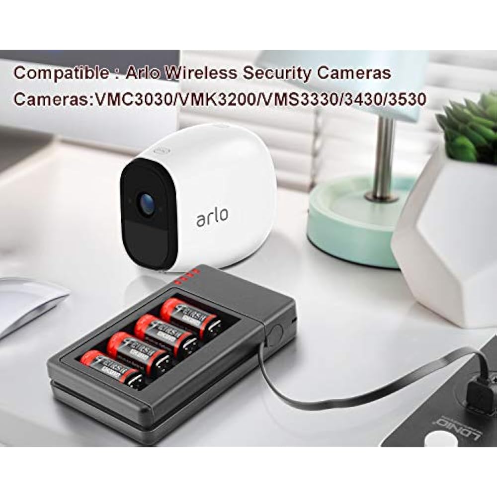 Camera Batteries Arlo CR Rechargeable Upgrade 4 Pack 123A 3.7V 800mAh