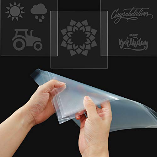 15 Pieces Blank Stencil Sheets, 12 x 12 Inch Clear Blank Material Mylar