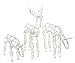 Animated Lighted Reindeer Family Set 3 Christmas Yard Decoration Outdoor